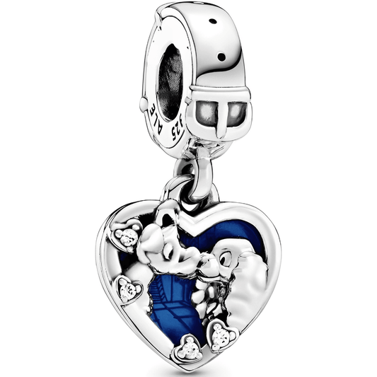 Elephant Love Heart Charm