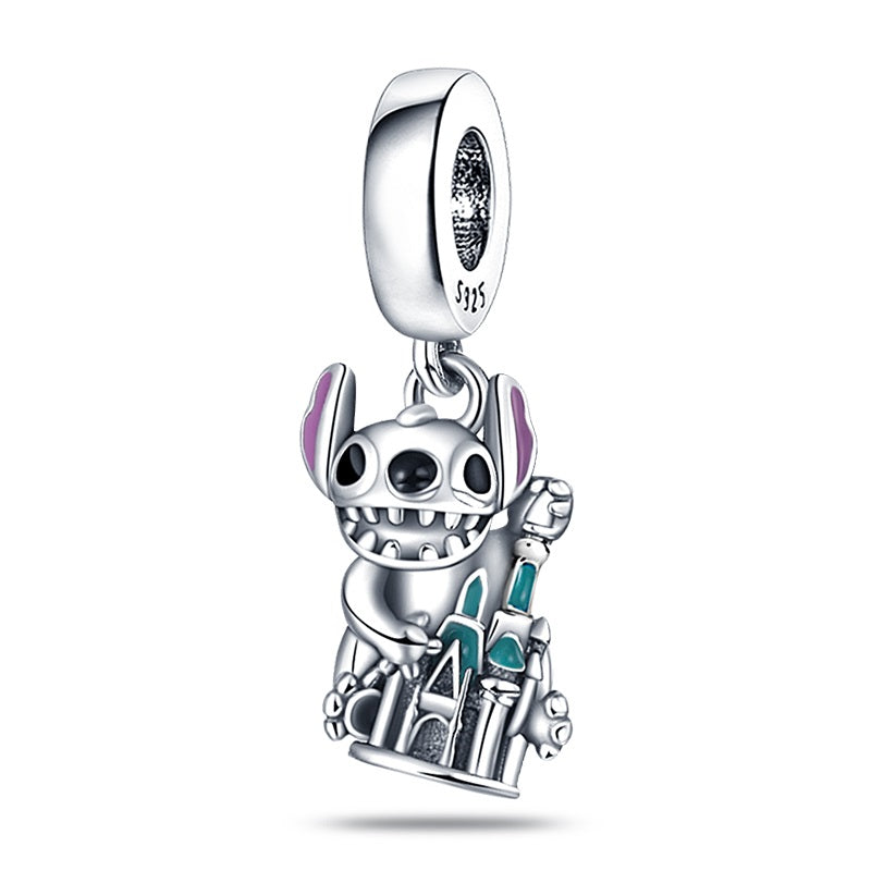 Stitch & Castle Charm