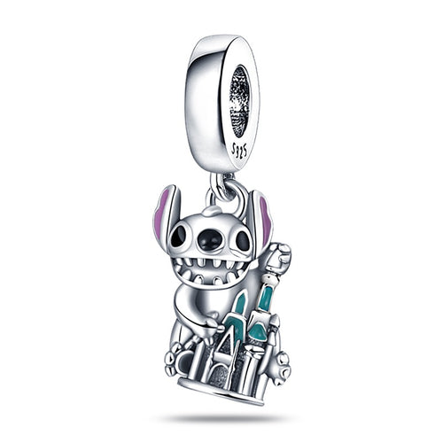 Stitch & Castle Charm