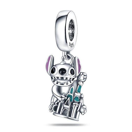 Stitch & Castle Charm